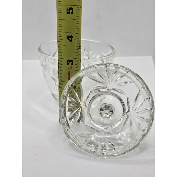 Vintage Sugar Bowl With Cover Cut Glass Mint Condition. Star of David - Picture 7 of 7